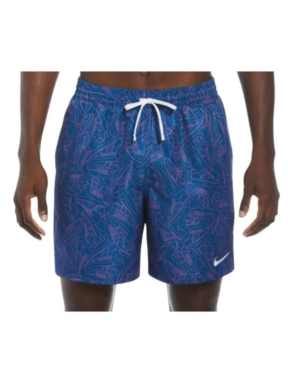 Nike Swim Blue Sneakers 7” Volley Shorts NESSE522-417 Men’s L New with‎ Tags